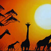 Sun Of The Giraffe 12 Art Print