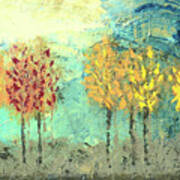 Sundown Trees Art Print