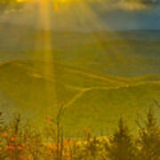 Sunflare From Mt Ascutney Art Print