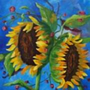 Sunflower Couple Art Print