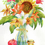 Sunflower Still Life Art Print