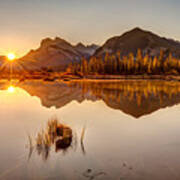Sunrise At Banff's Vermilion Lakes Art Print