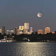 Moonrise Over Miami Art Print