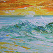 Sunrise Surf Art Print