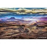 Sunset At Green River Overlook In Art Print