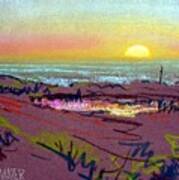 Sunset At Half Moon Bay Art Print