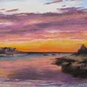 Sunset At Sesuit Harbor Art Print