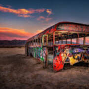 Sunset Bus Tour Art Print