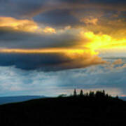 Sunset Cypress Hills Saskatchewan Canada Art Print