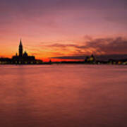Sunset Over The Grand Canal, Venice. #1 Art Print