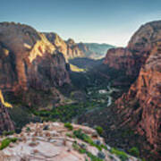 Sunset In Zion National Park Art Print