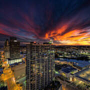 Sunset Over Downtown Tampa Art Print