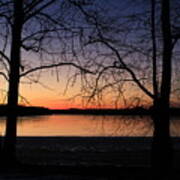 Sunset On Rocky Fork Lake Art Print