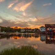 Sunset On The Drawbridge Art Print