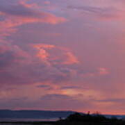 Sunset On The Hood Canal Art Print