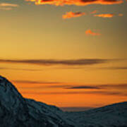 Sunset Over Badderfjorden Norway Art Print