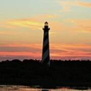 Sunset Over Cape Hatteras Light Art Print