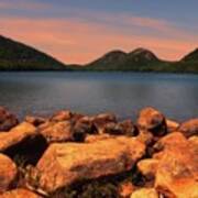 Sunset Over Jordan Pond Art Print