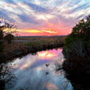 Sunset Over The Marsh Art Print