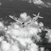 Supermarine Spitfire Prototype K5054 Black And White Version Art Print