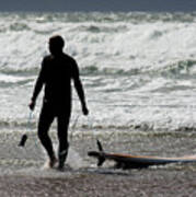 Surfer At The End Of The Day Art Print