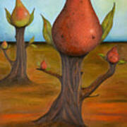 Surreal Pear Trees 4 Art Print