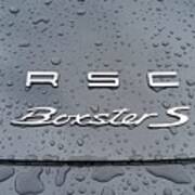 Rain Drops On A Porsche Boxster S Art Print