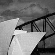 Sydney Opera House With Harbour Bridge Art Print