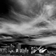 Sydney Skyline With Dramatic Sky Art Print