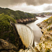 Tasmania Hydropower Dam Art Print