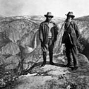 Teddy Roosevelt And John Muir - Glacier Point Yosemite Valley - 1903 Art Print