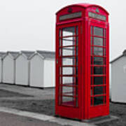 Telephone Box By The Sea I Art Print