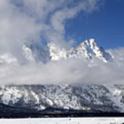 Tetons In Winter Art Print