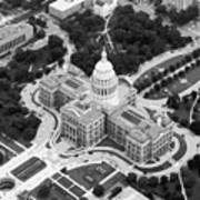 Texas Capitol Bw10 Art Print