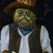 Texas Cat With An Attitude Art Print