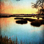 Texas City Wetlands Sunset Art Print