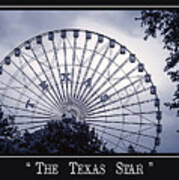 Texas Star In Blue Art Print