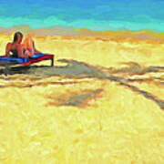 Thai Beach Sunbather Art Print
