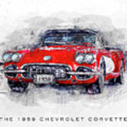 The 1959 Chevrolet Corvette Art Print