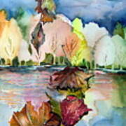 The Autumn Leaves Drift By My Window Art Print