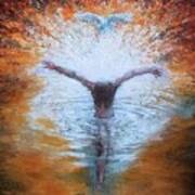 The Baptism Of The Christ With Dove Art Print