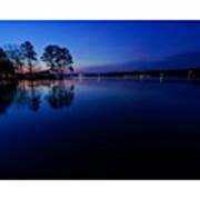 The Blue Hour On Lake Hamilton Near Hot Art Print