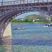 The Bridge At Argenteuil And The Seine Art Print