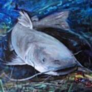 The Catfish And The Crawdad Art Print