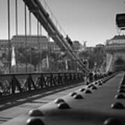 The Chain Bridge, Danube Budapest Art Print