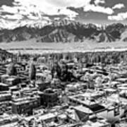 The City Of Leh, From The Rooftops To Art Print