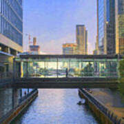 The Crossing, Canary Wharf, London, Uk Art Print