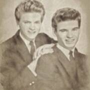 The Everly Brothers, Music Legends By John Springfield Art Print