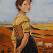 The Eyes Of A Shepherd Girl Art Print