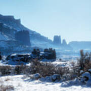 The Fisher Towers In Winter Art Print